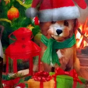 Dog Christmas Flag, NWT Large (Bigger than a yard stick, not a small ground flag